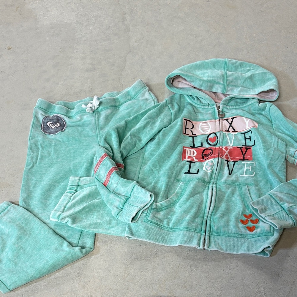 Roxy Mint Green Love Kids Matching Set size 5/6 or L